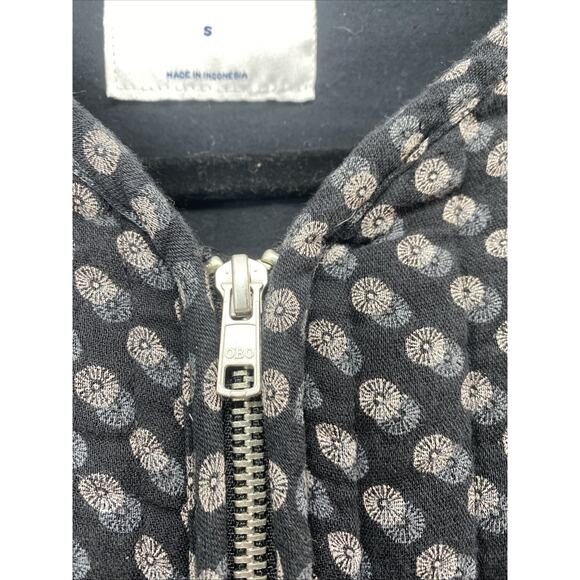 Old Navy Quilted Bomber Jacket Women's Small Black Geo Relaxed Fit Artsy Lagen - Picture 5 of 8